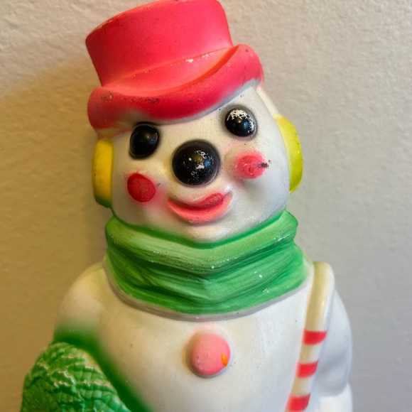 Vintage Blow Mold Snowman Figure 13 inches Empire 1968 - Picture 2 of 7